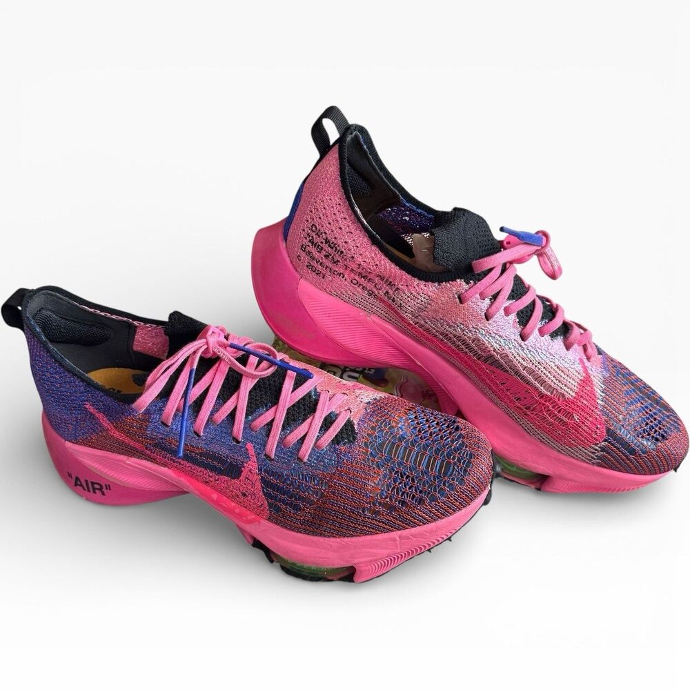 OFF-WHITE x NIKE Air Zoom Tempo NEXT% Pink Glow CV0697-400 NWOB Size 11 - Picture 3 of 15